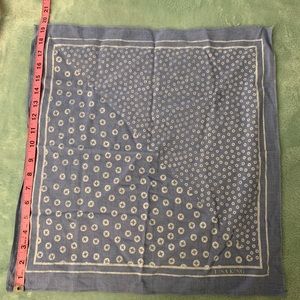 Lisa King Blue/denim like color bandana scarf handkerchief neckerchief